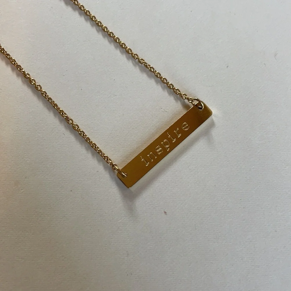 Jook and Nonna Tag Inspire Chain Necklace Gold Plated